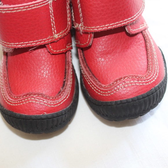 Vincent Leather Red boots for toddler baby… - Picture 4 of 7